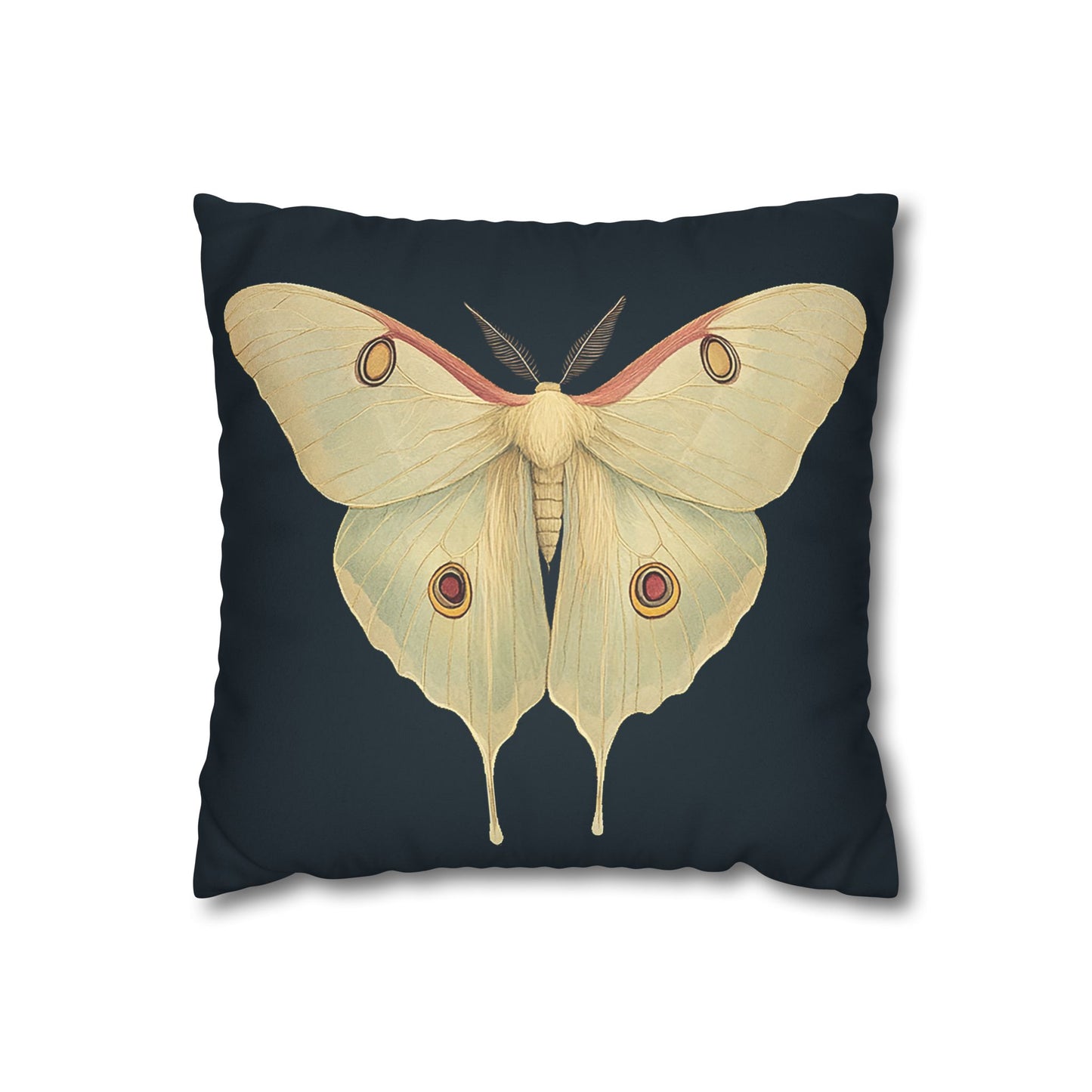 Luna Moth Faux Suede Pillow Cover