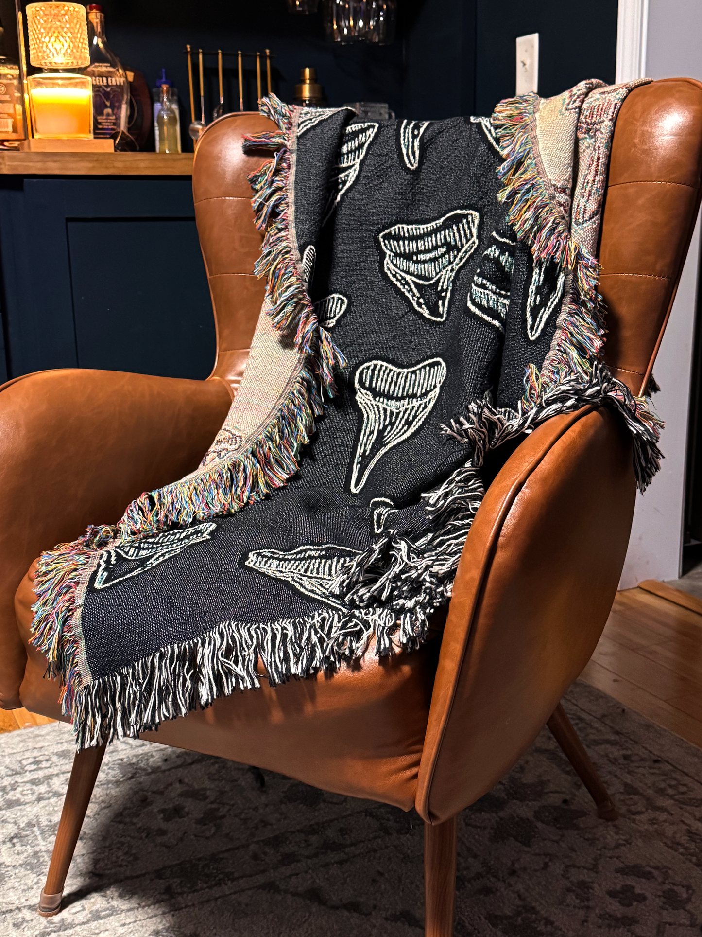 Sharks Teeth Woven Blanket