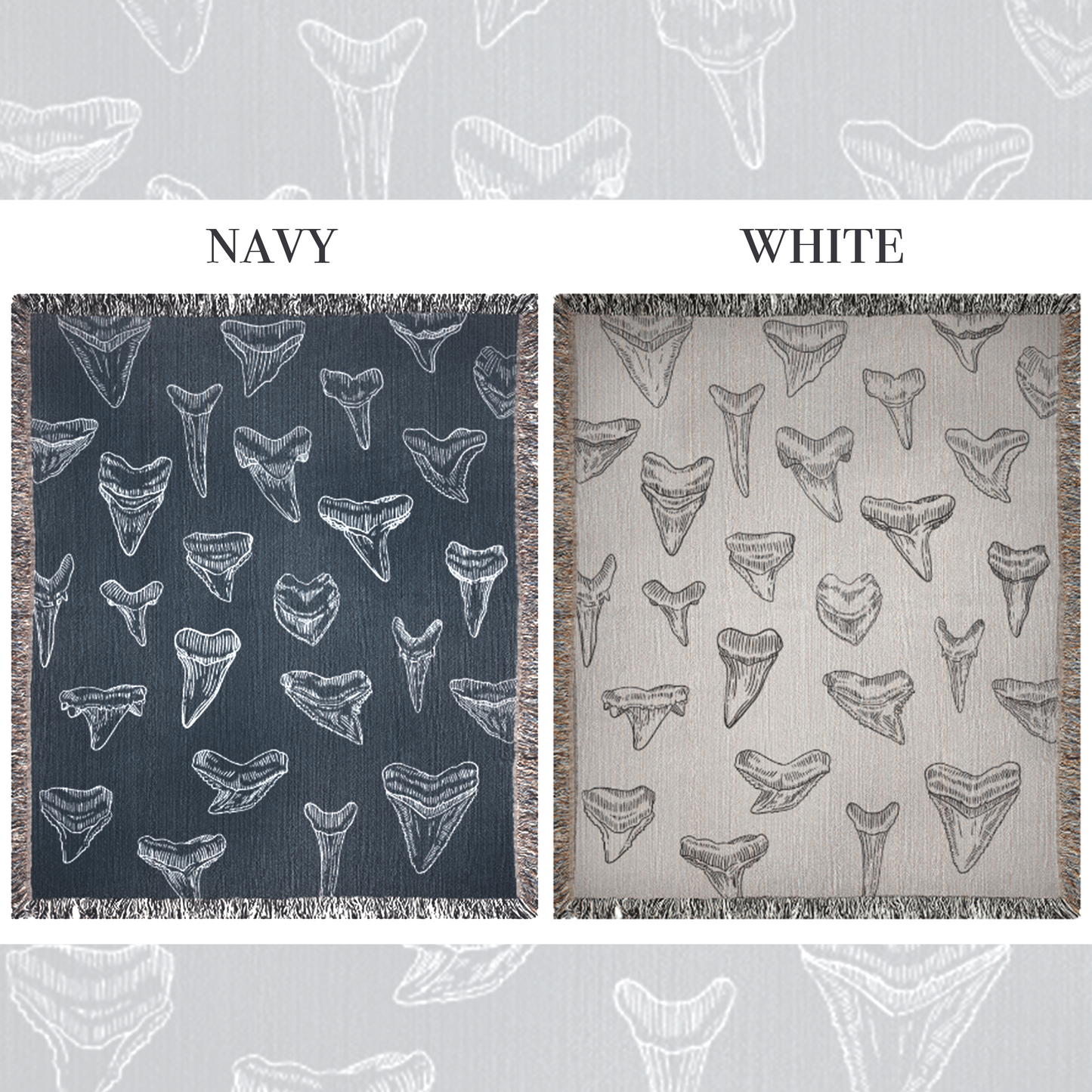 Sharks Teeth Woven Blanket