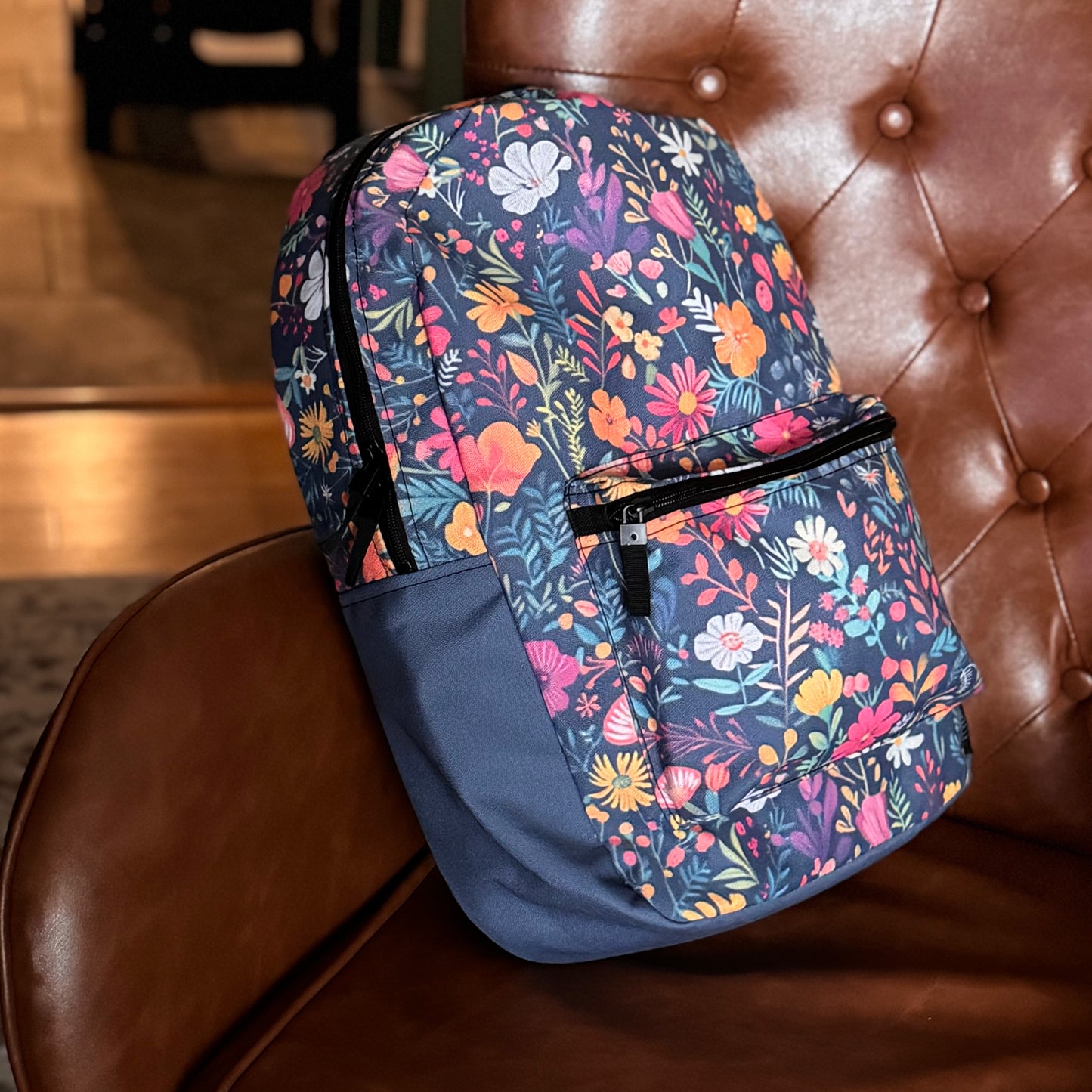 Vibrant Retro Floral Backpack