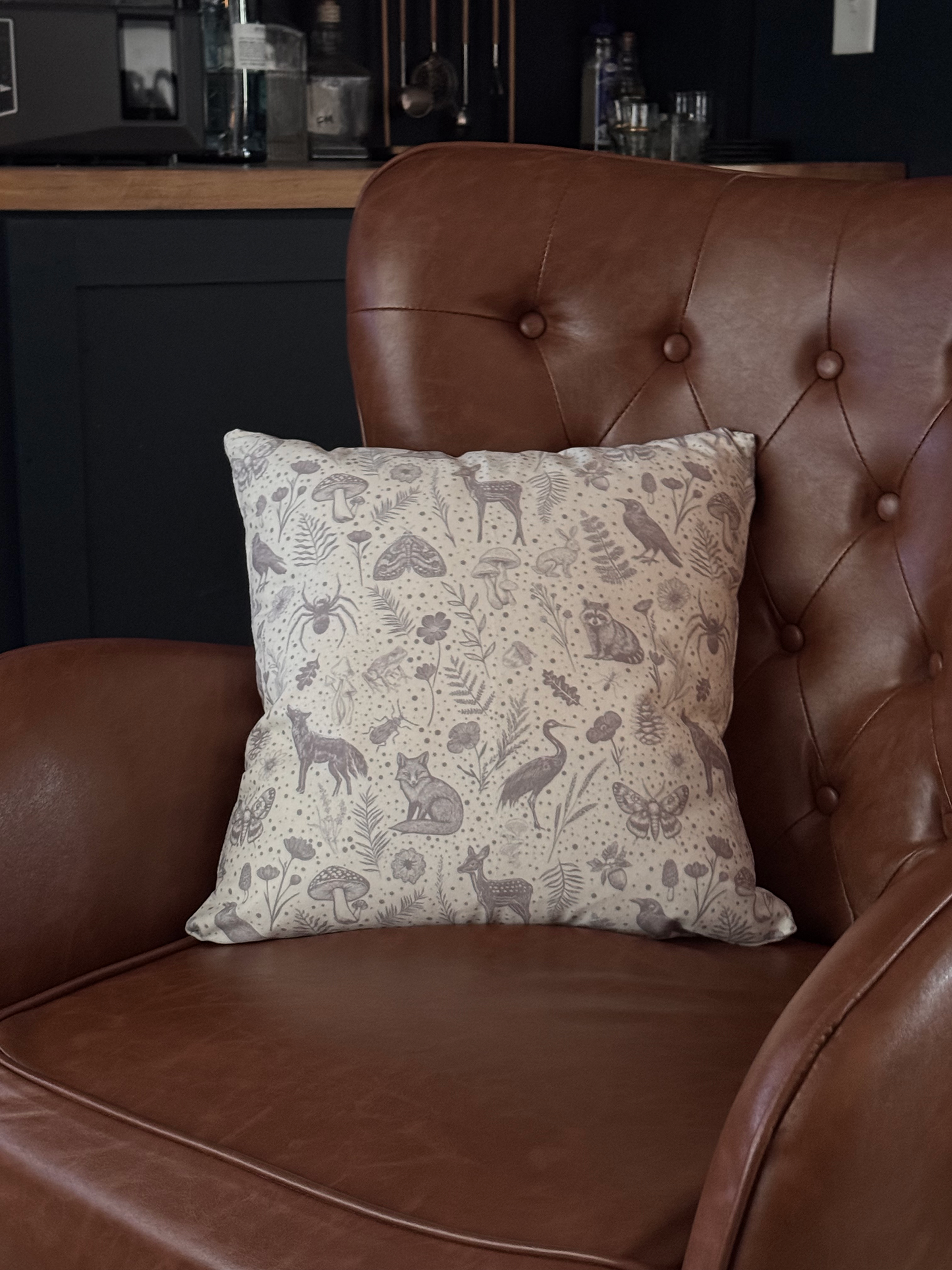 Woodland Faux Suede Pillow Cover