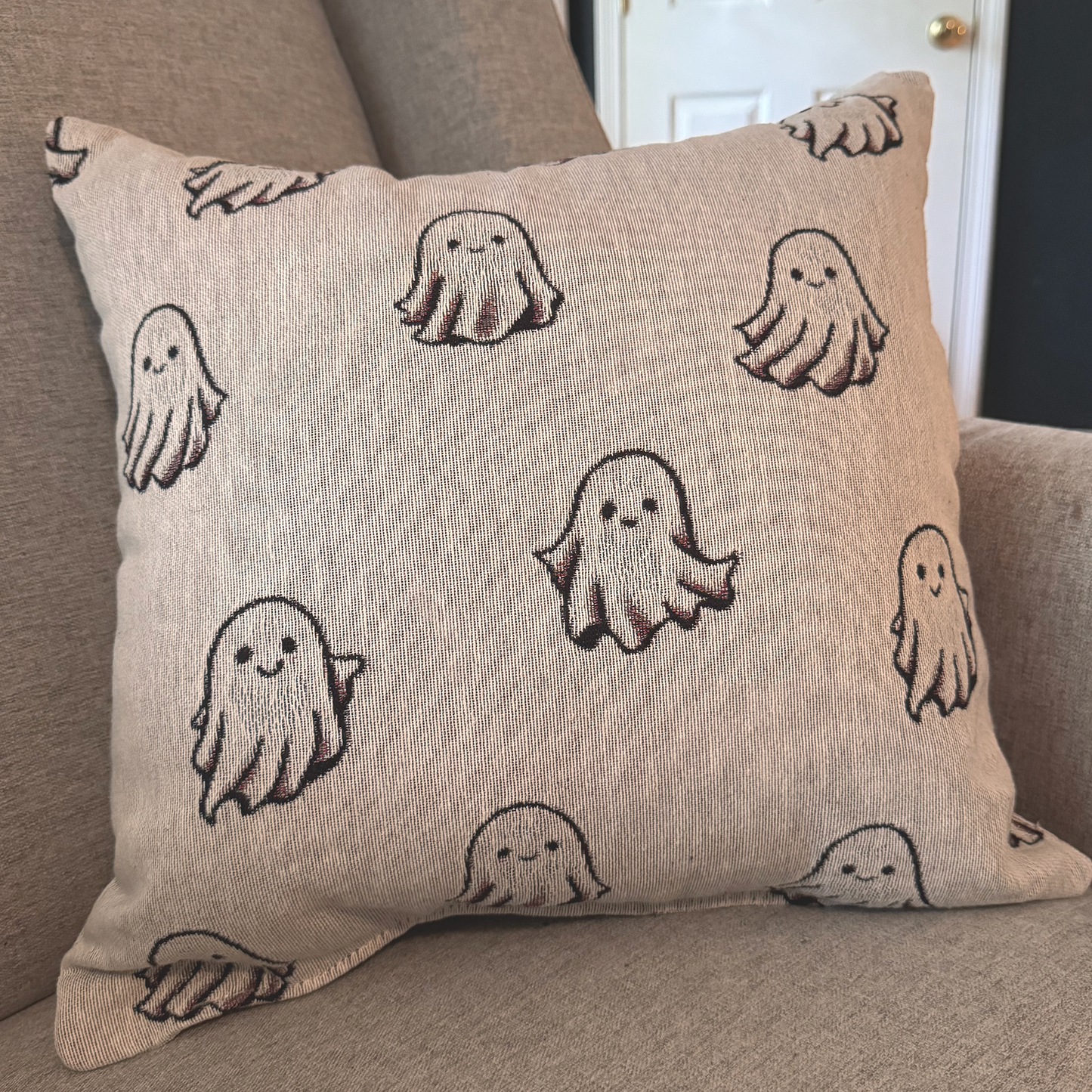 Ghosts Woven Pillow