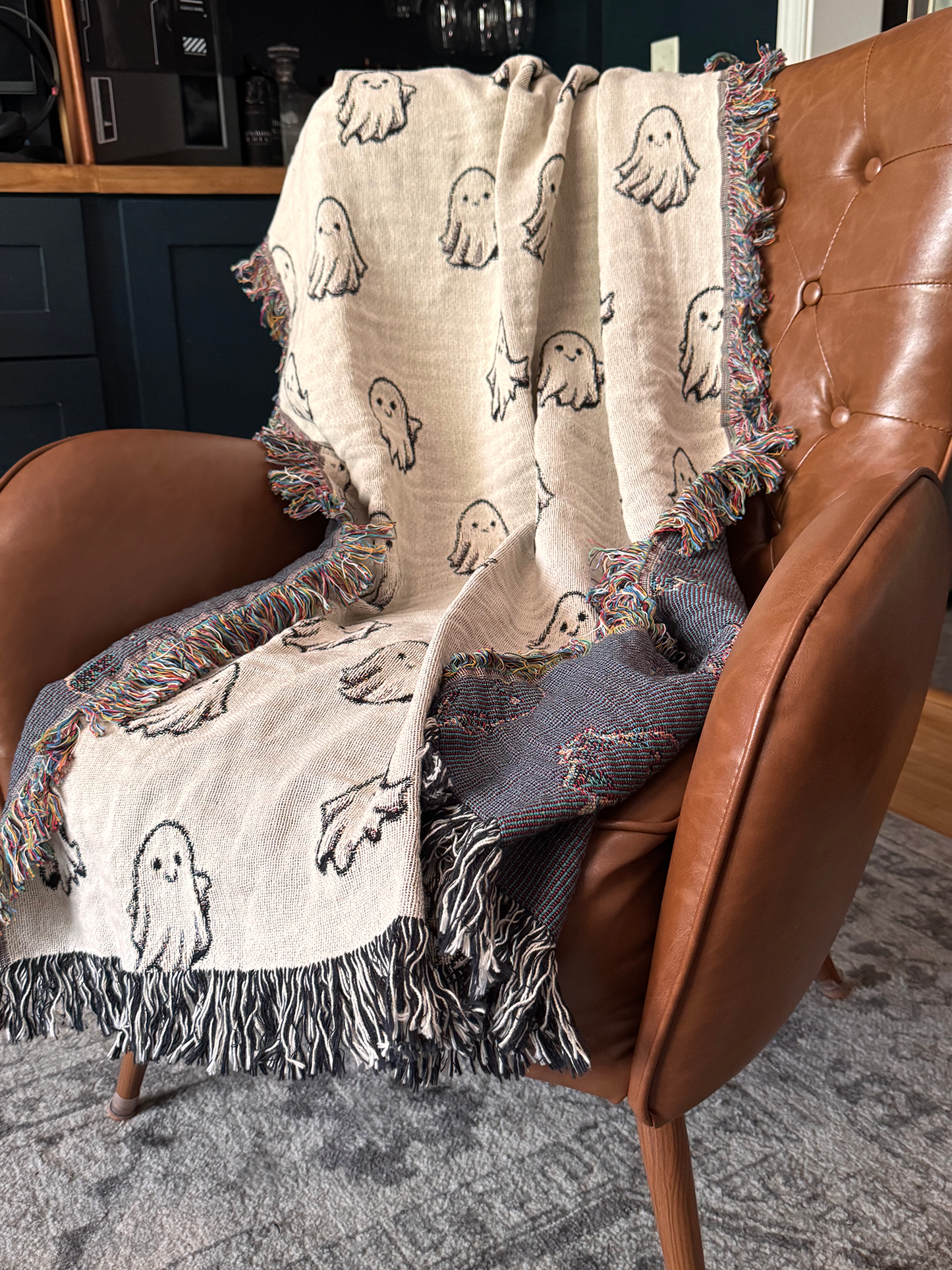 Ghosts Woven Blanket
