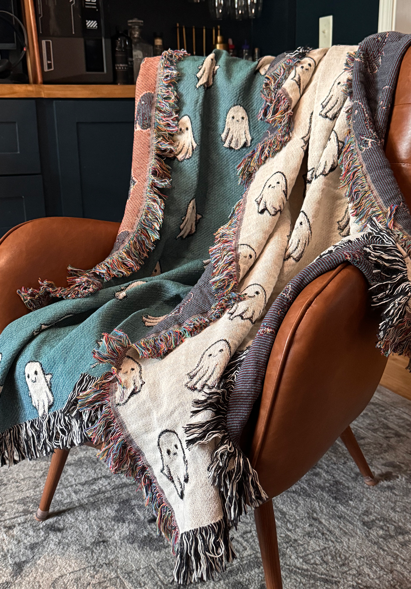 Ghosts Woven Blanket