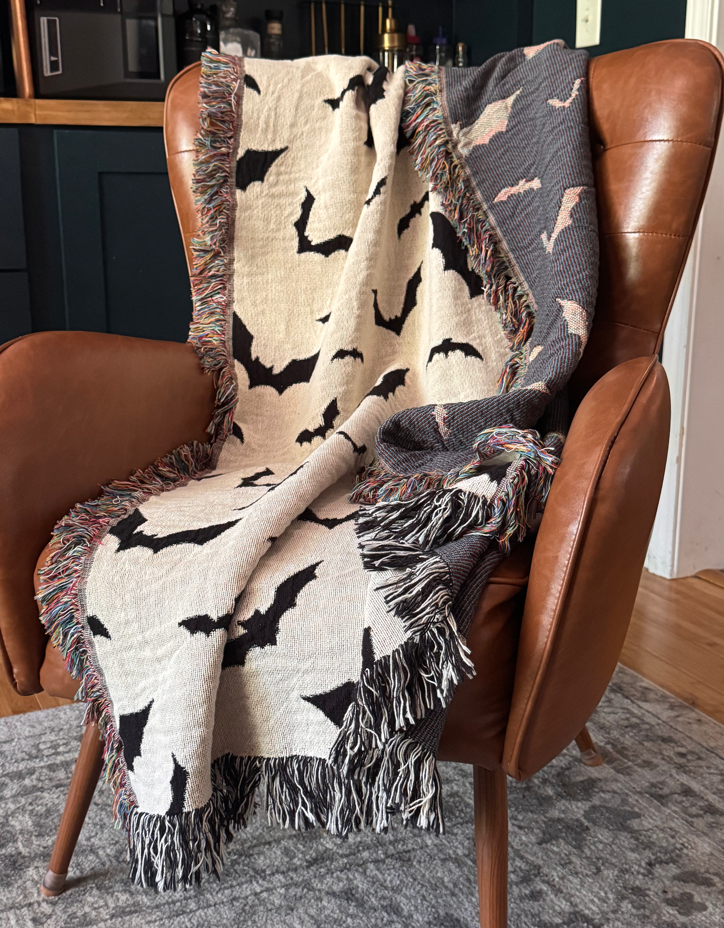 Bat Woven Blanket