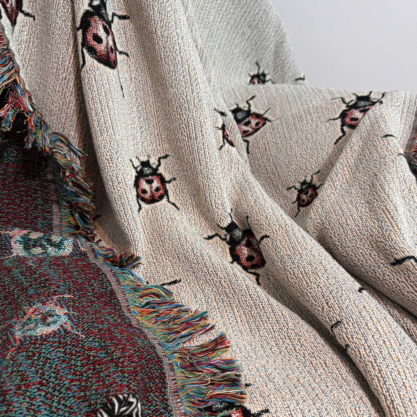 Ladybug Woven Blanket