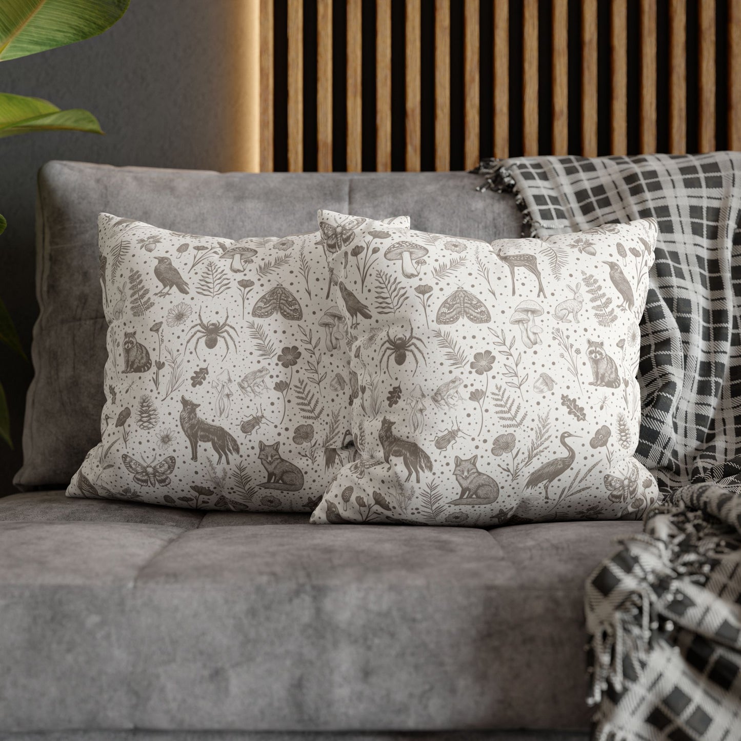Woodland Faux Suede Pillow Cover