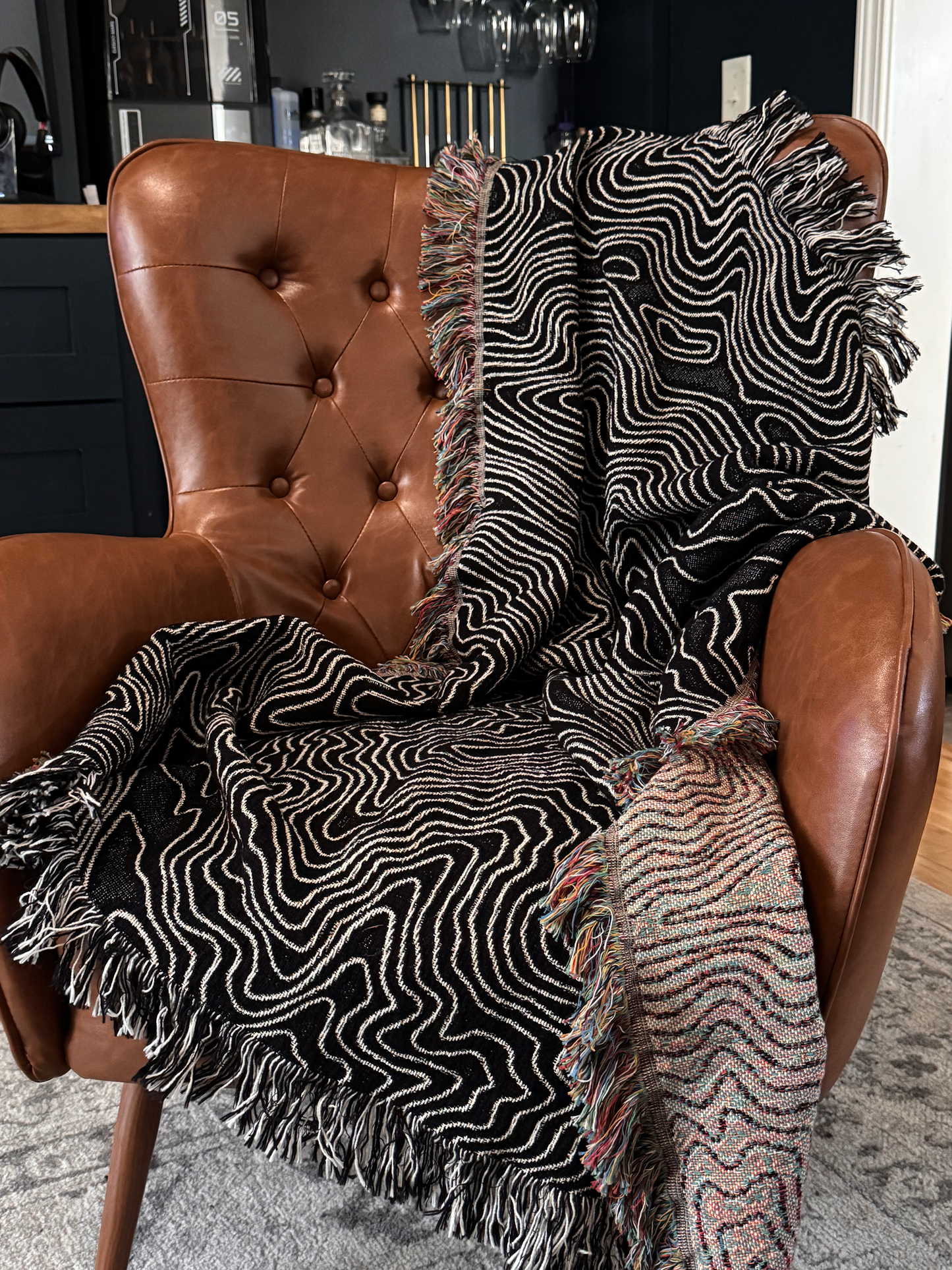 GSMNP Topo Map Woven Blanket