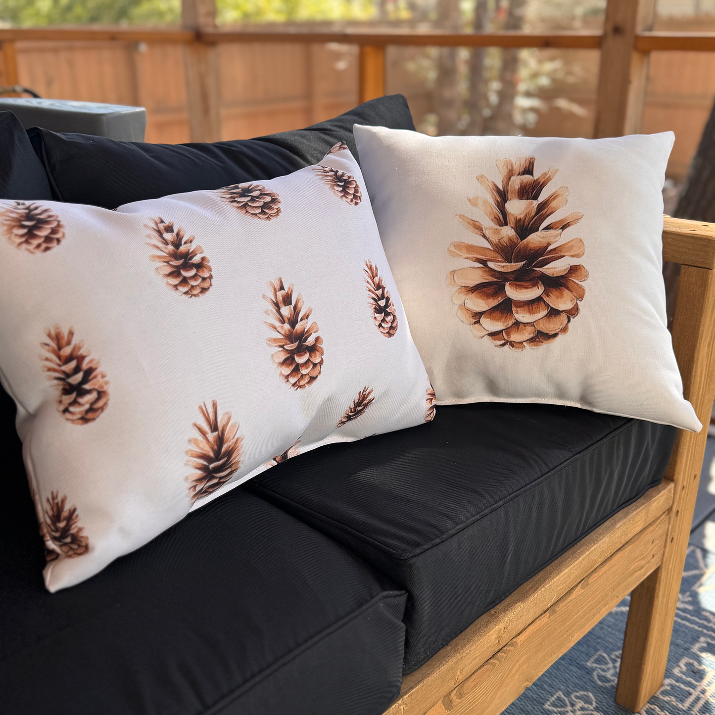 Pinecone Pattern Outdoor Pillow