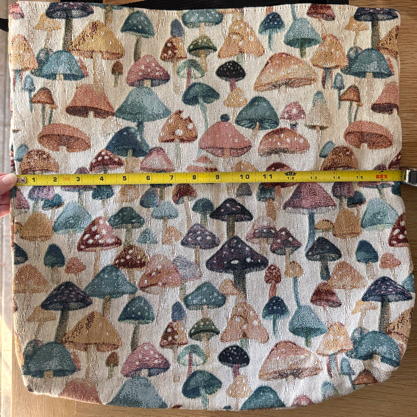 Watercolor Mushrooms Woven Tote