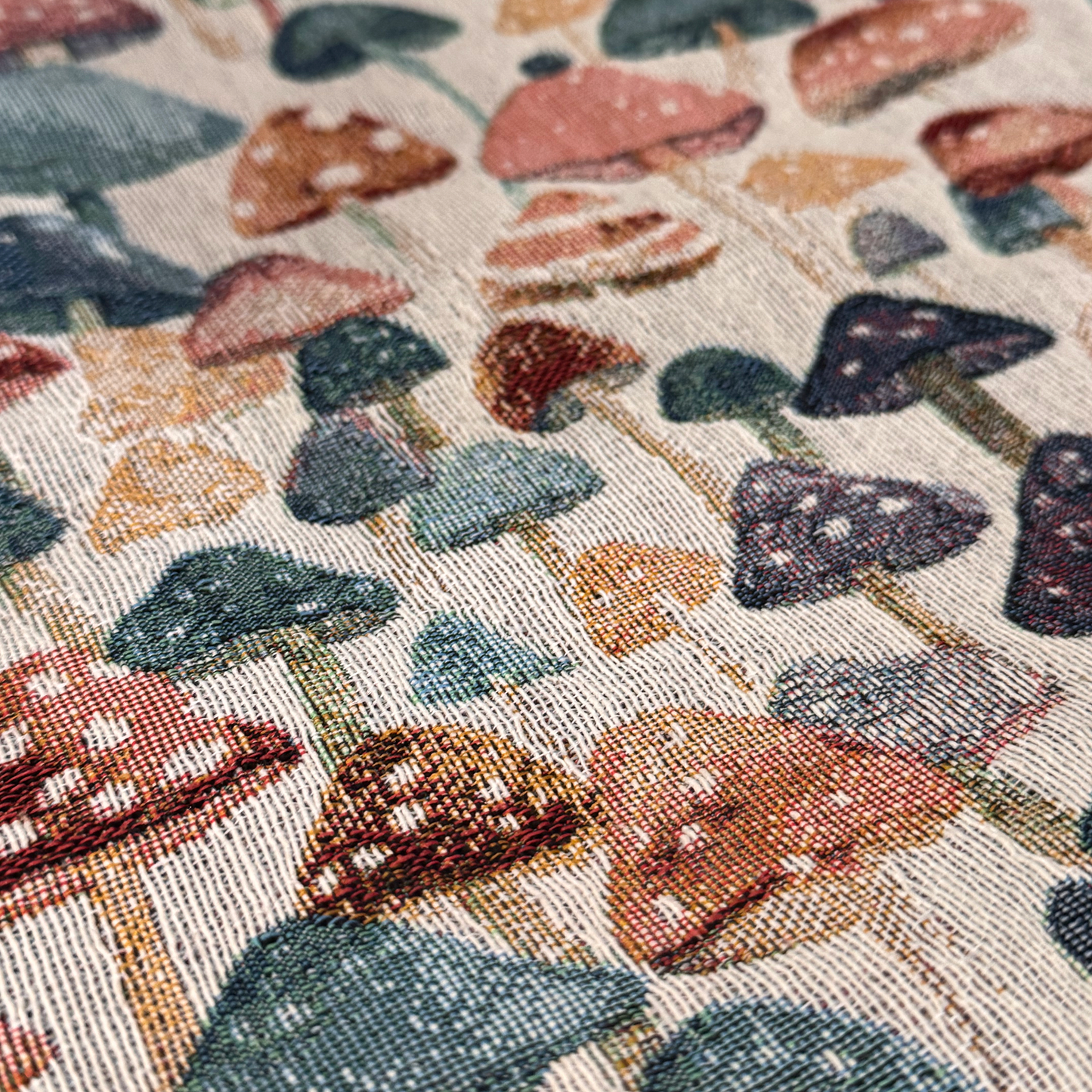 Watercolor Mushrooms Woven Tote