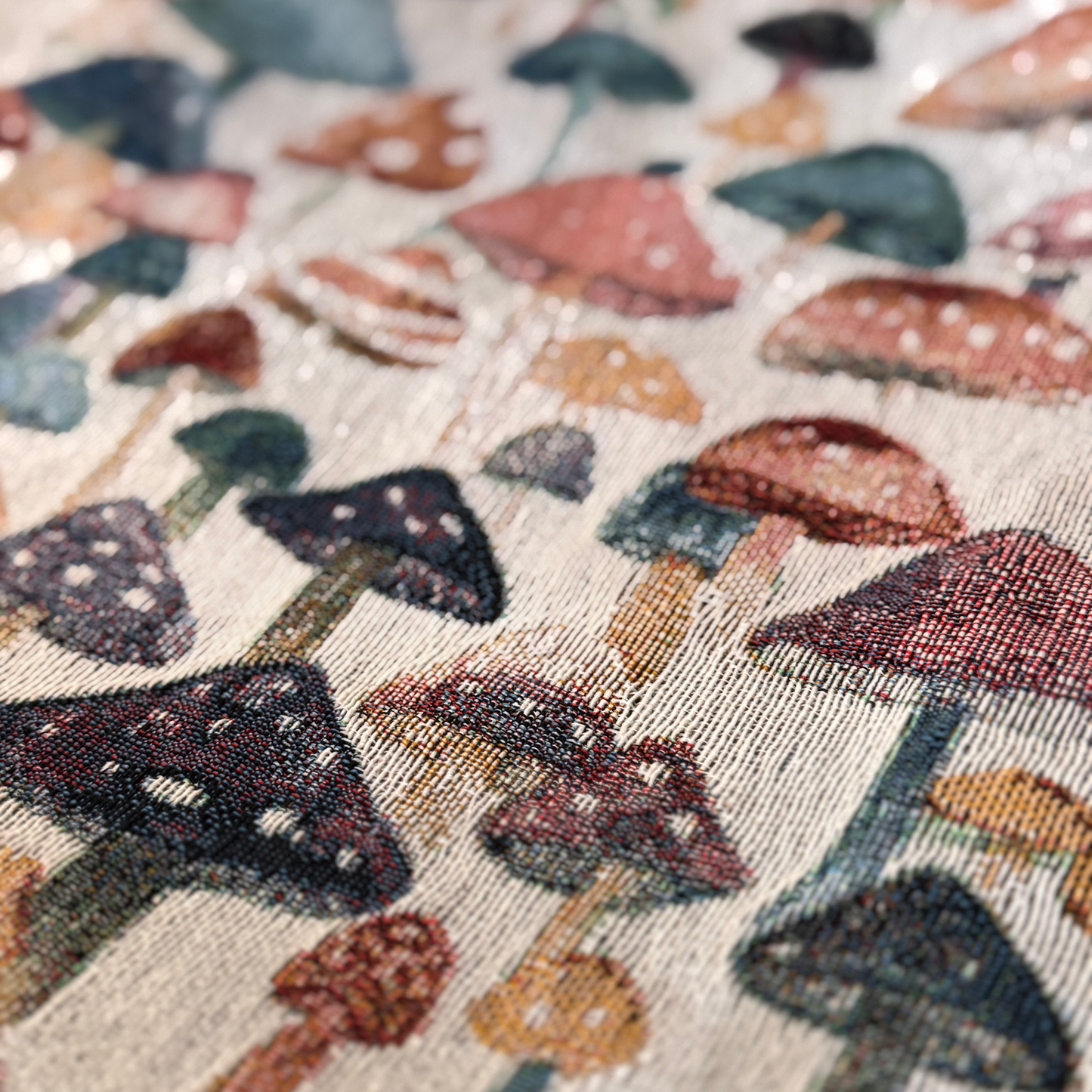 Watercolor Mushrooms Woven Tote