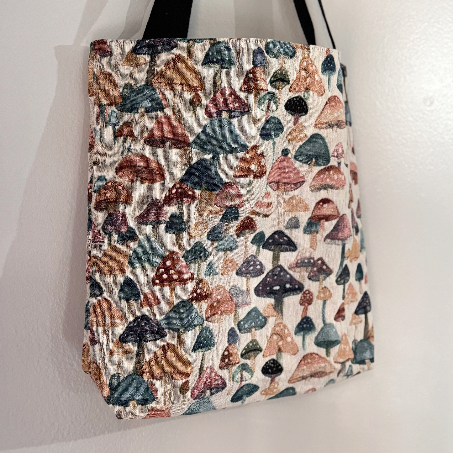 Watercolor Mushrooms Woven Tote
