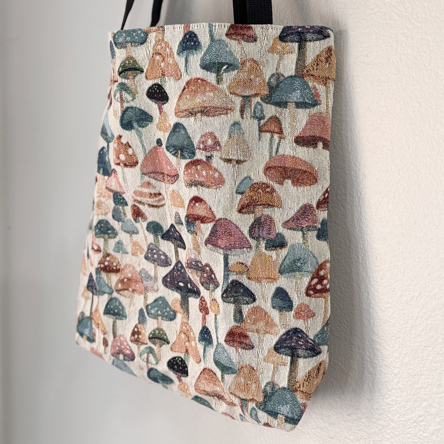 Watercolor Mushrooms Woven Tote