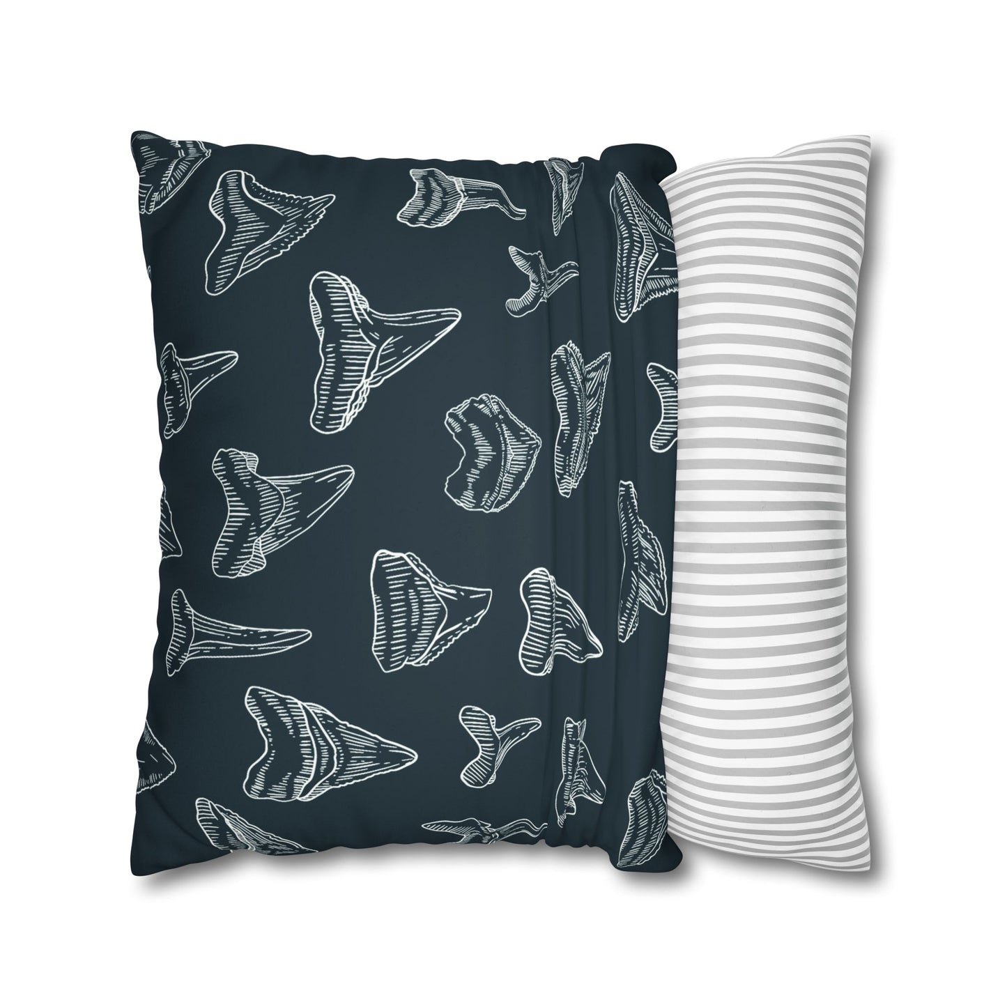 Sharks Teeth Faux Suede Pillowcase