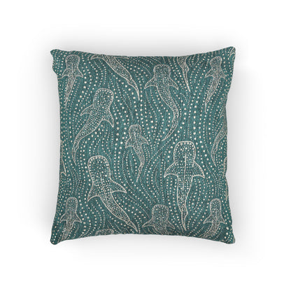 Whale Shark Woven Pillow