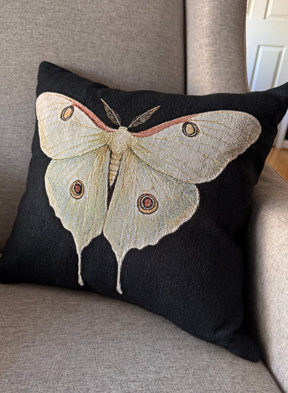 Woven Luna Moth Pillow