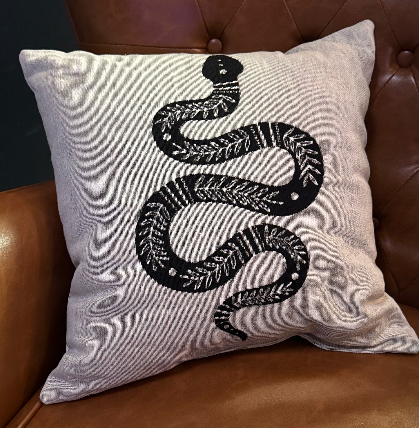 Woven Snake Pillow