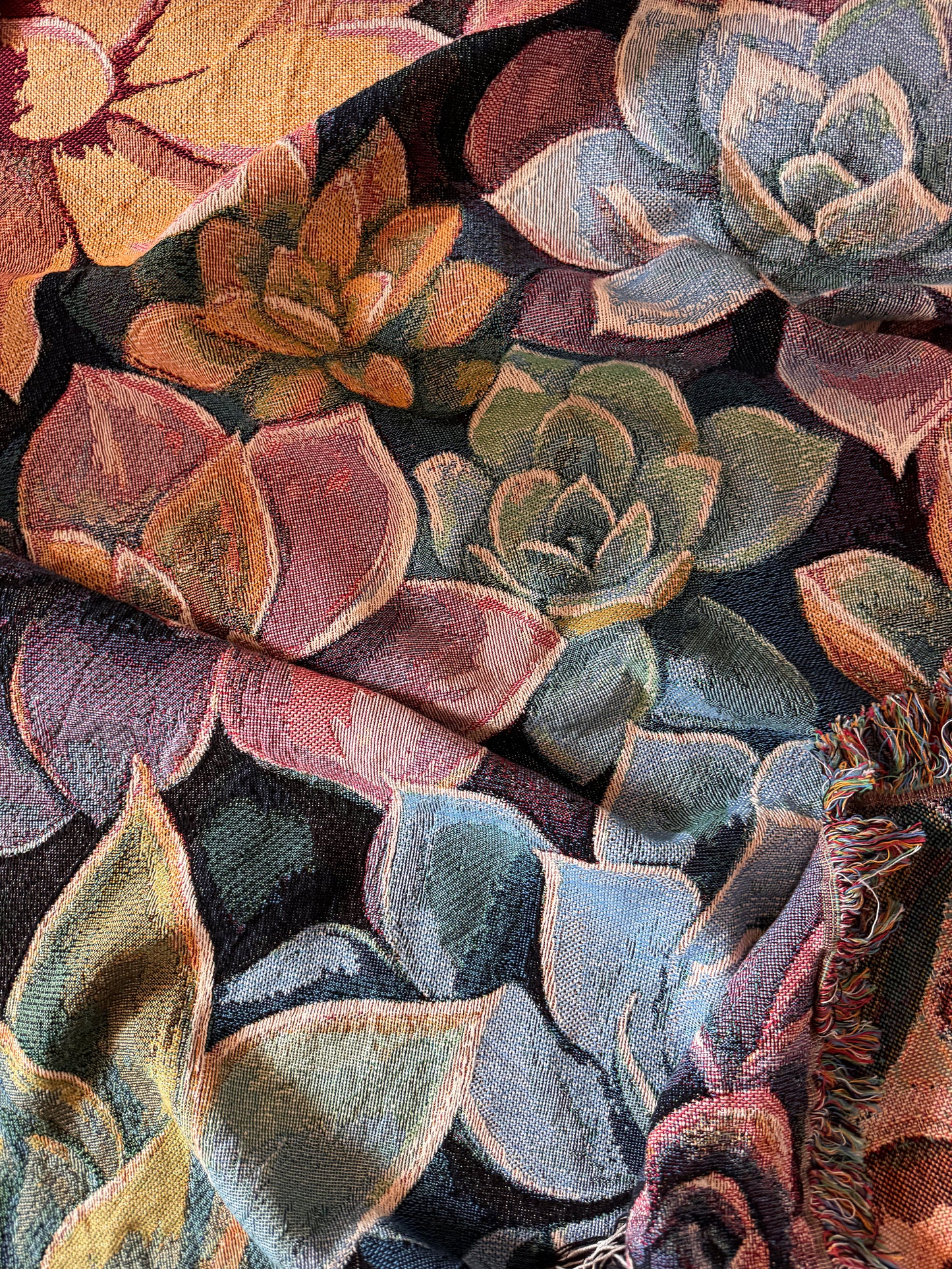 Succulent Woven Blanket