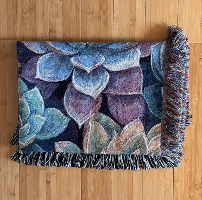 Succulent Woven Blanket