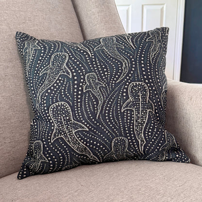 Whale Shark Woven Pillow