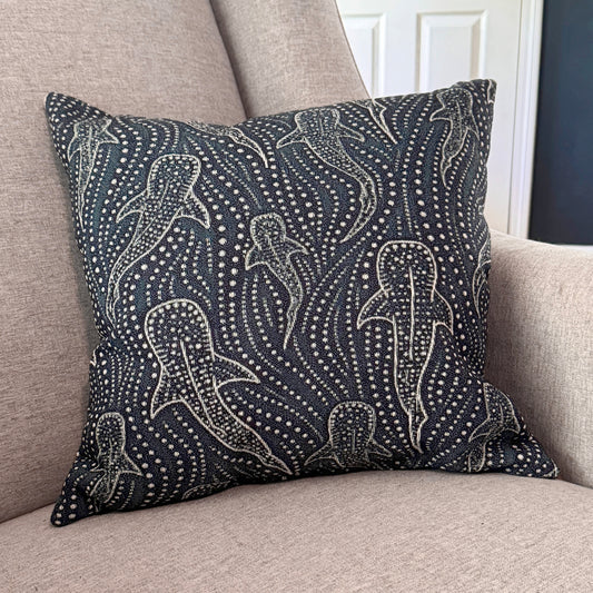 Whale Shark Woven Pillow