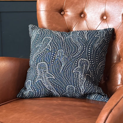 Whale Shark Woven Pillow