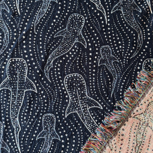 Whale Shark Woven Blanket