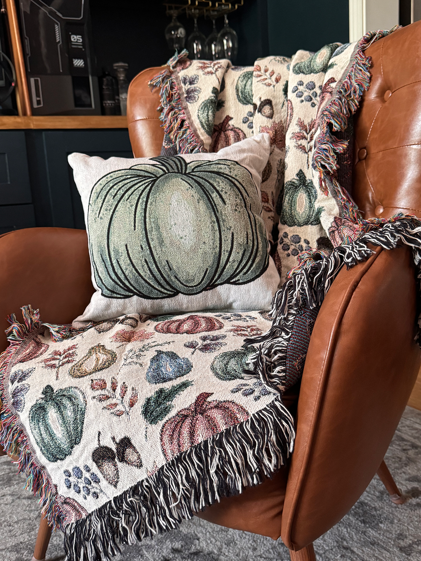 Pumpkin Woven Pillow