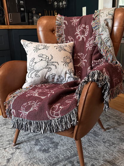 Crab Woven Pillow