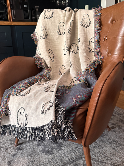 Ghosts Woven Blanket
