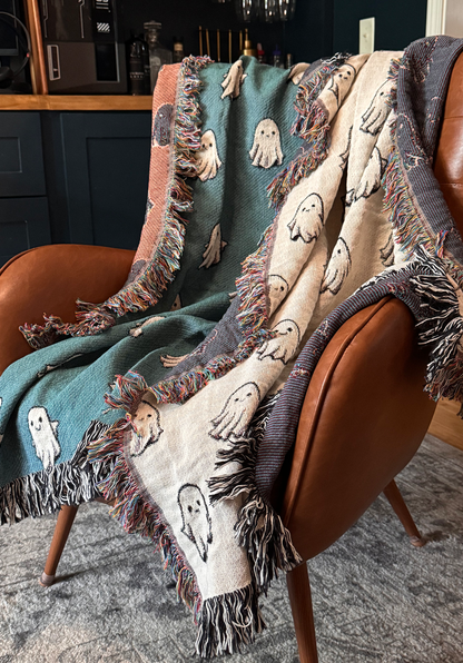 Ghosts Woven Blanket