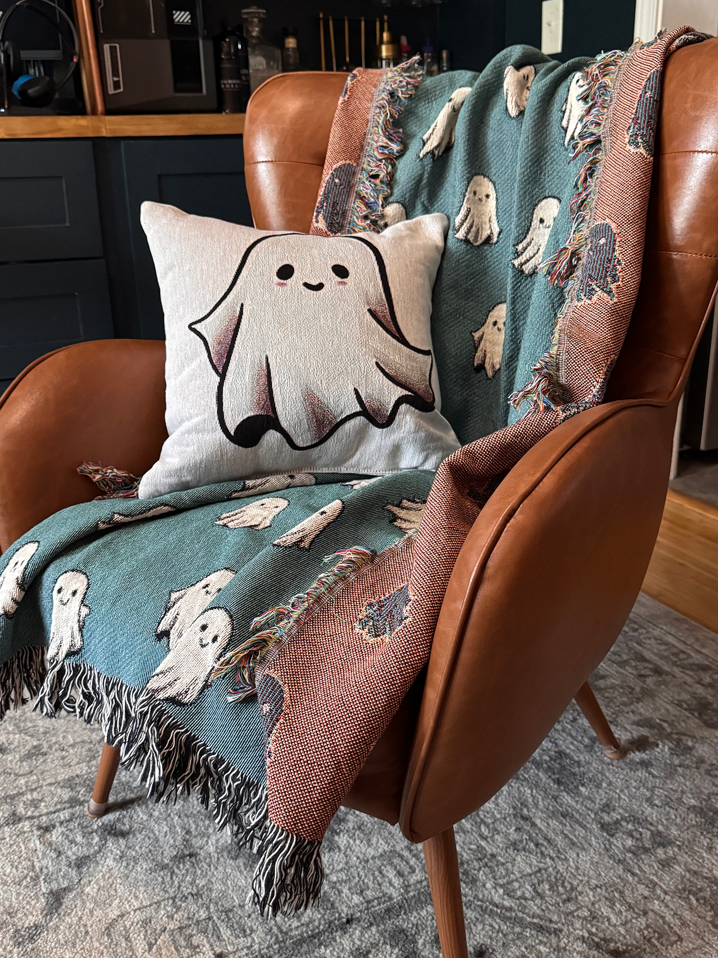 Ghosts Woven Blanket
