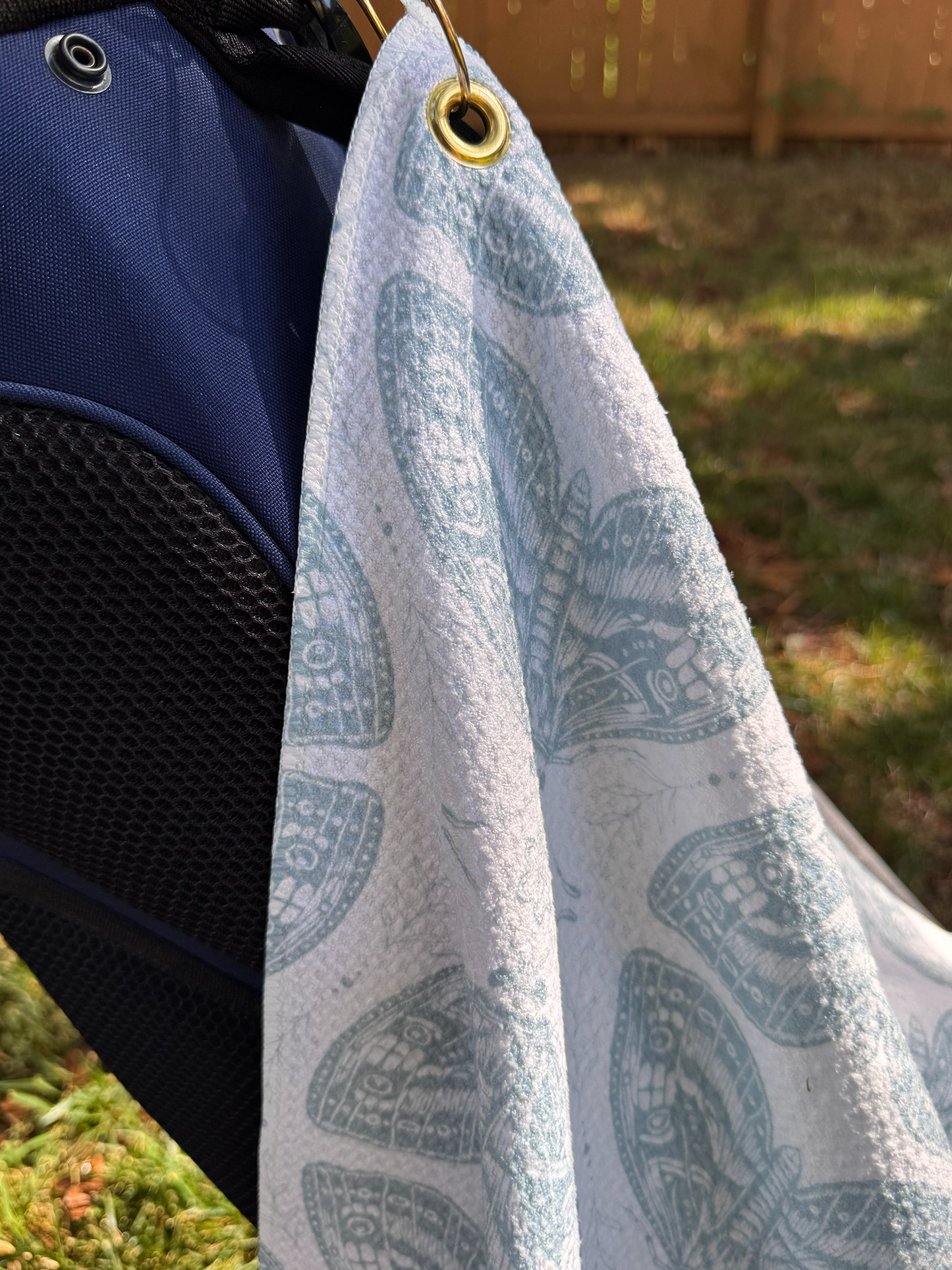 Blue Moth Golf Towel