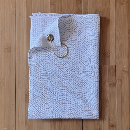 Topo Map Golf Towel