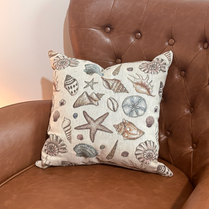 Seashells Woven Pillow