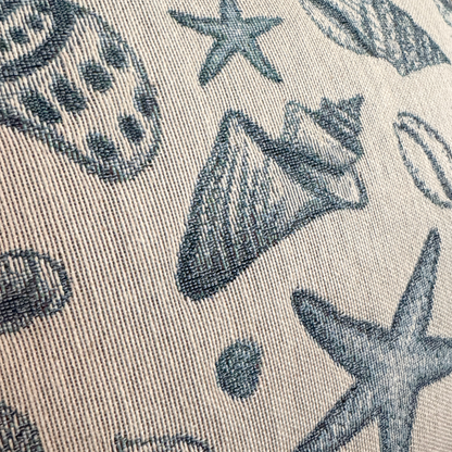 Woven Blue Seashell Pillow