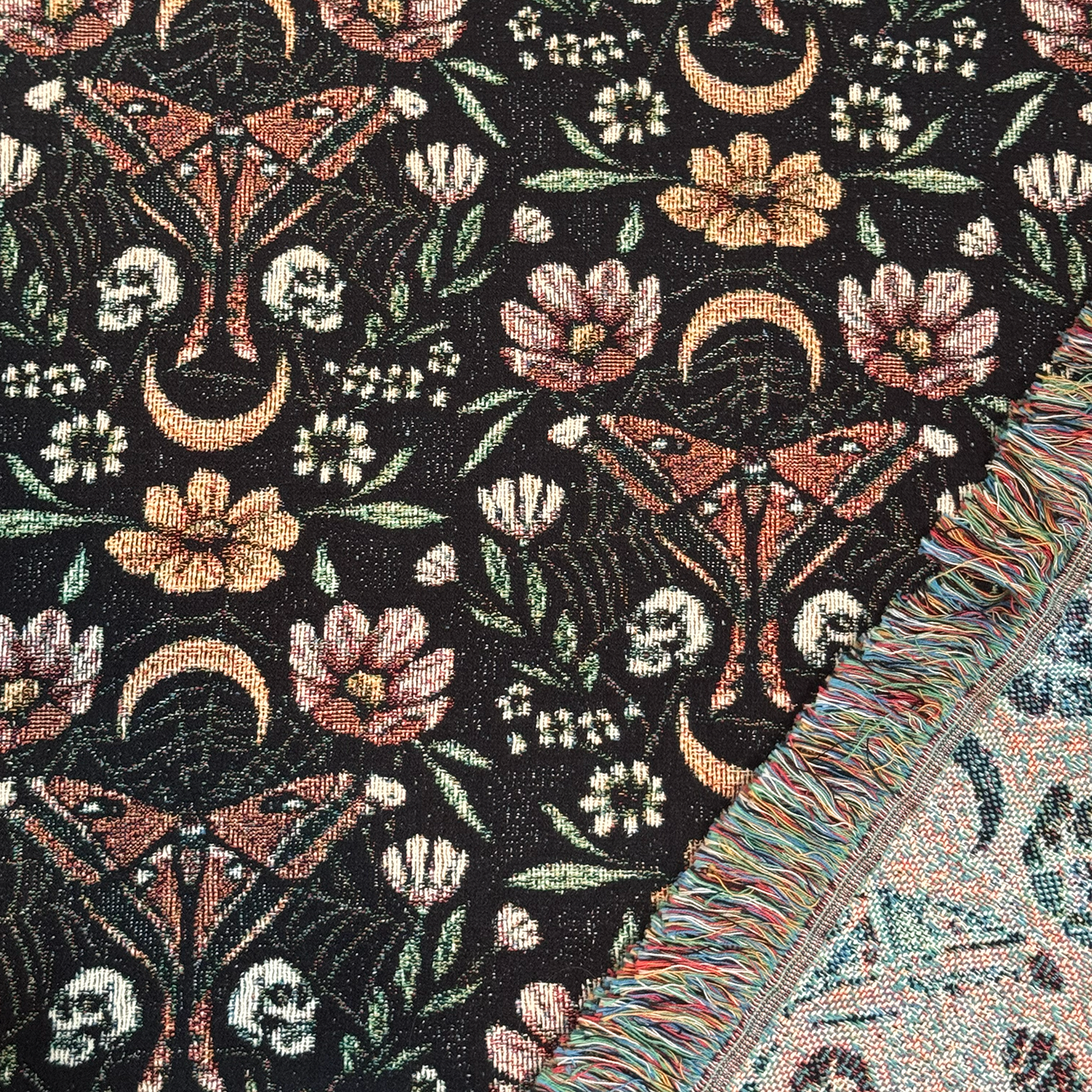 Woven Mystical Moths Blanket