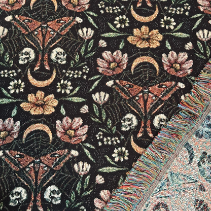 Woven Mystical Moths Blanket