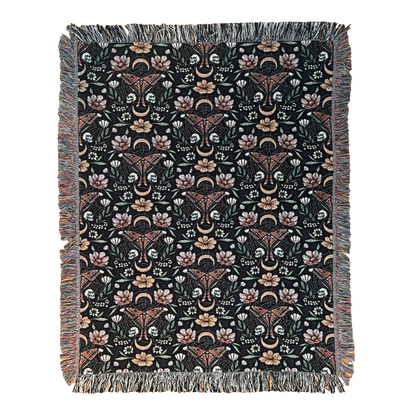 Woven Mystical Moths Blanket