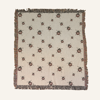 Ladybug Woven Blanket