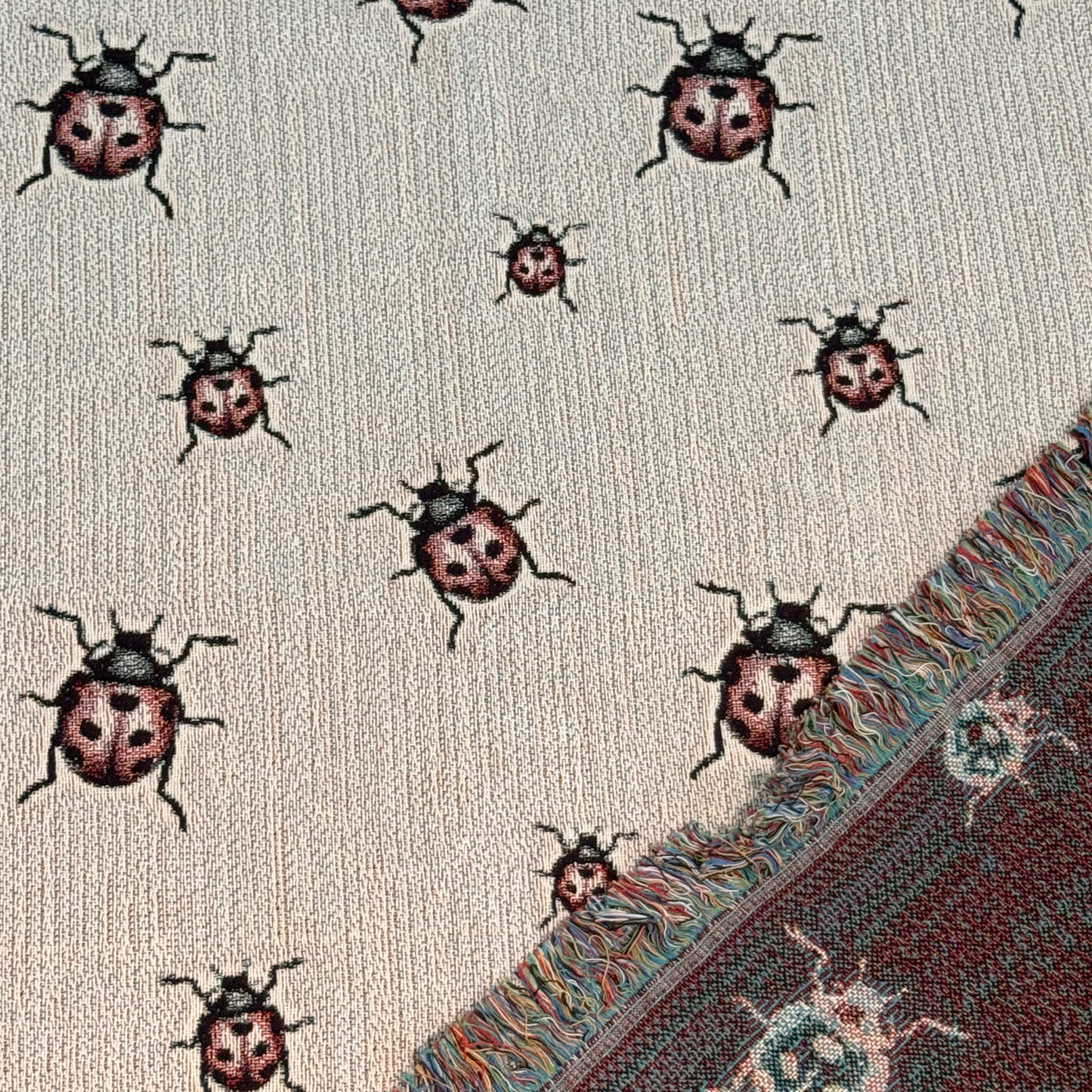 Ladybug Woven Blanket