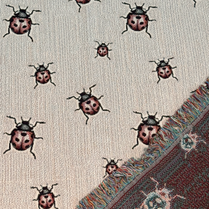 Ladybug Woven Blanket