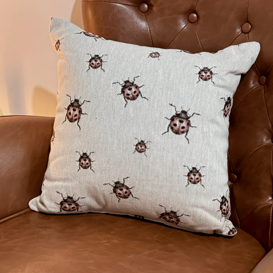 Ladybug Woven Pillow