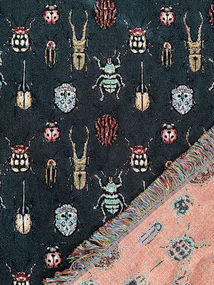 Beetle Woven Blanket Dark