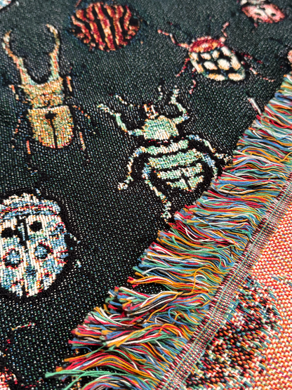 Beetle Woven Blanket Dark