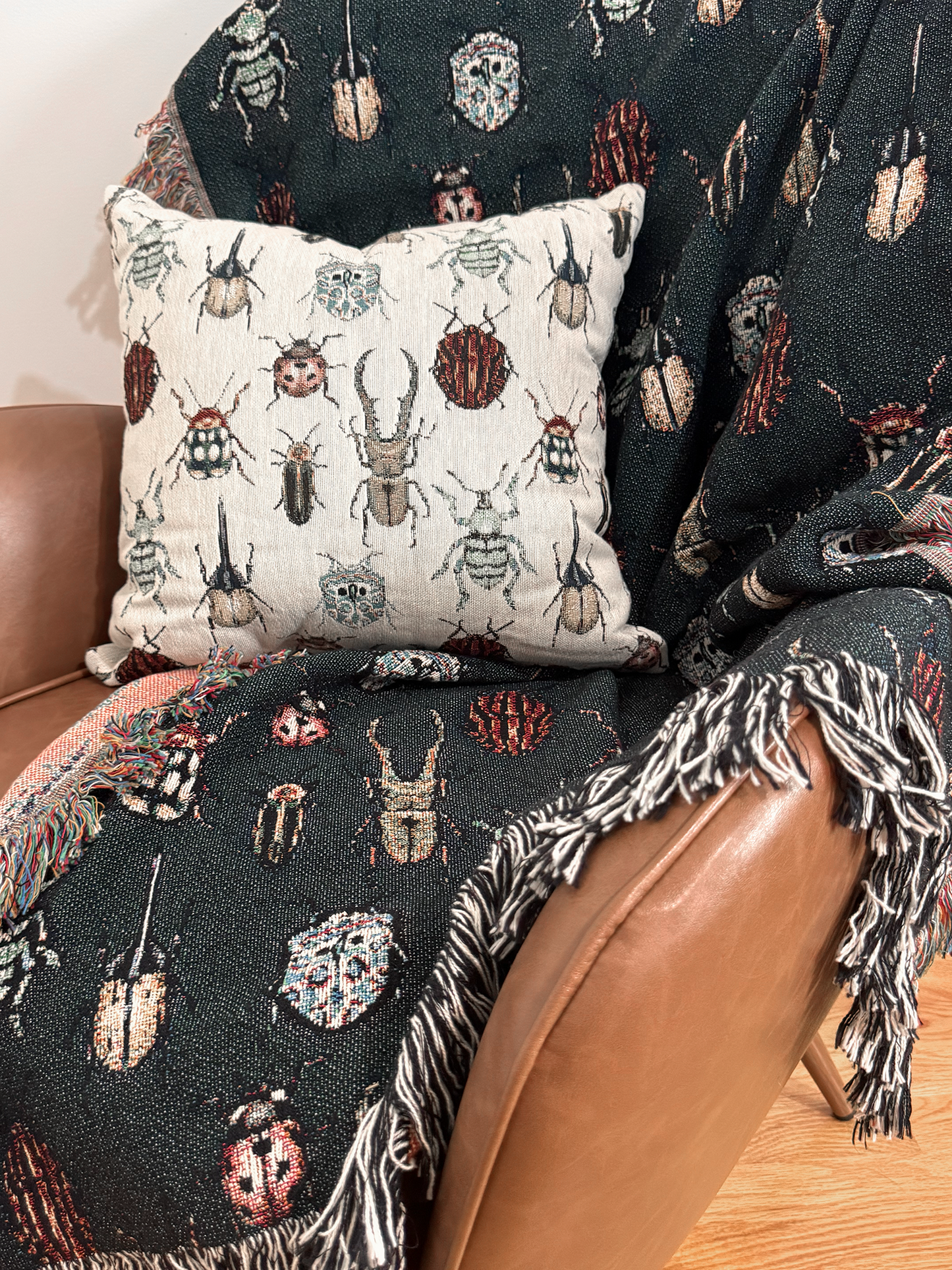 Beetle Woven Blanket Dark