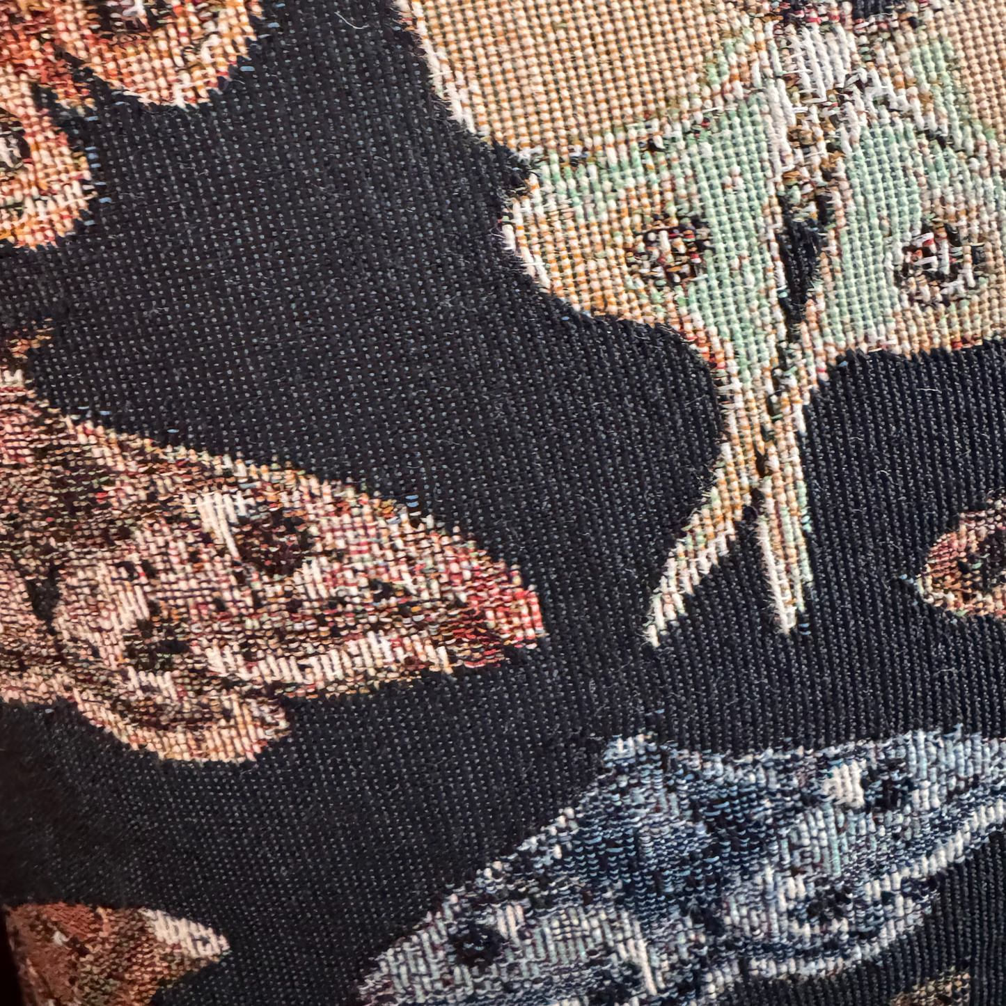 Moths Woven Pillow Dark