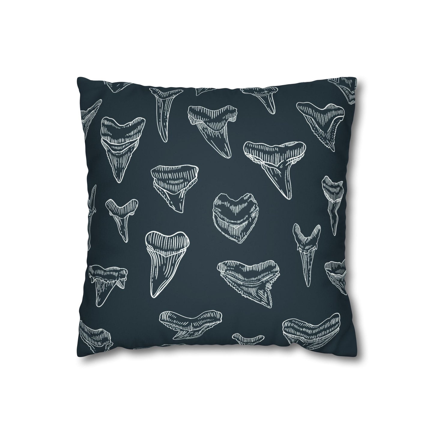 Sharks Teeth Faux Suede Pillowcase