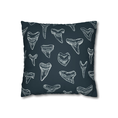 Sharks Teeth Faux Suede Pillowcase